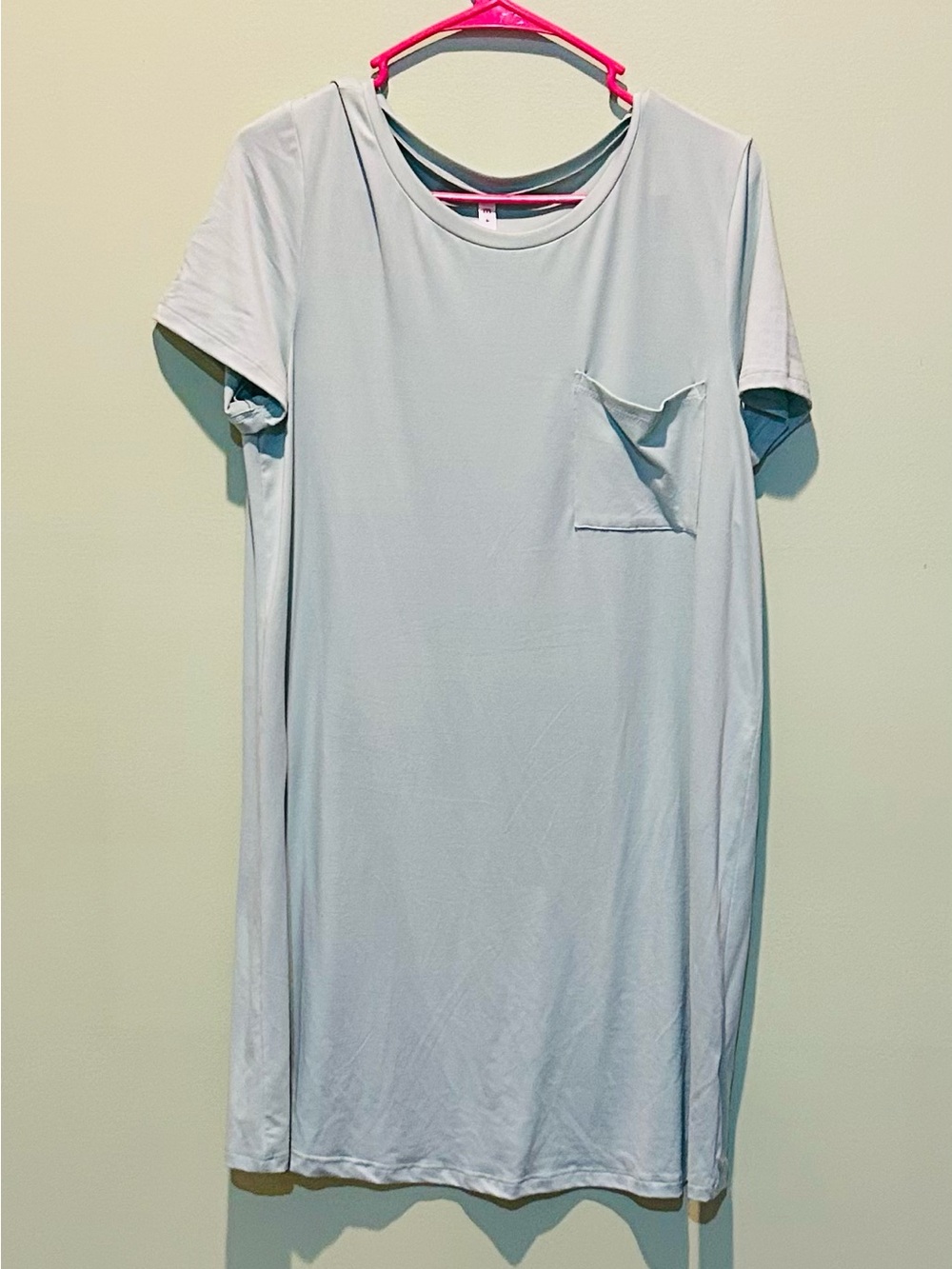 mts Light Sage Short Sleeve Pocket Tee Dress